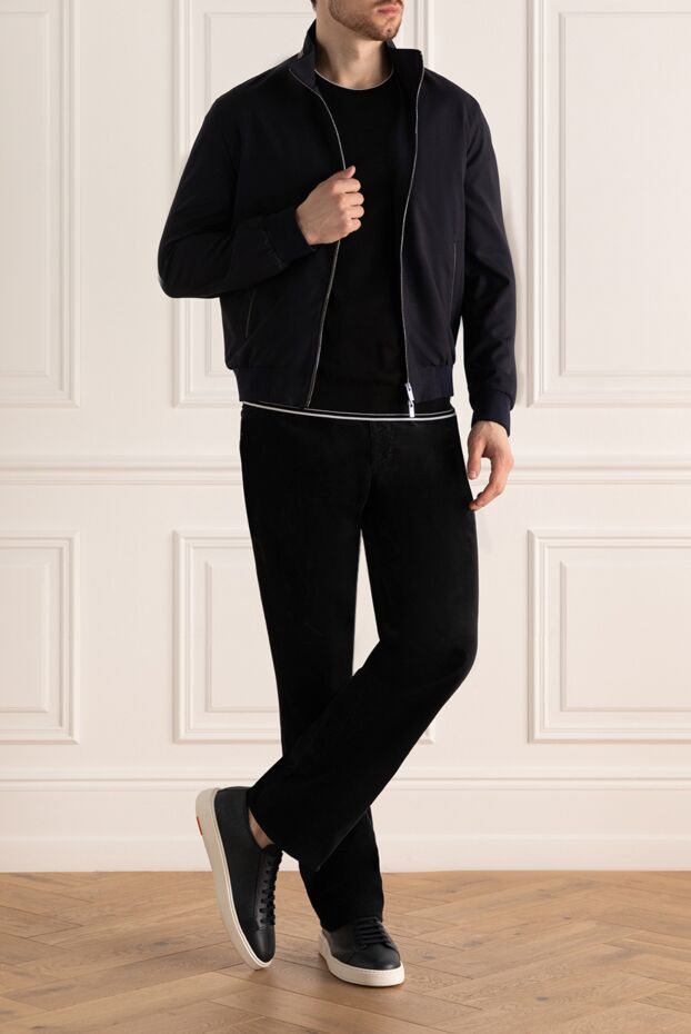 Tombolini jacket made of wool and elastane for men blue 176358 - photo 2
