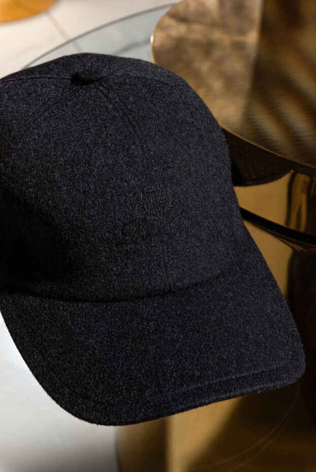 Loro Piana теплая бейсболка классической формы из плотного кашемира мужская серая 176411 - фото 2