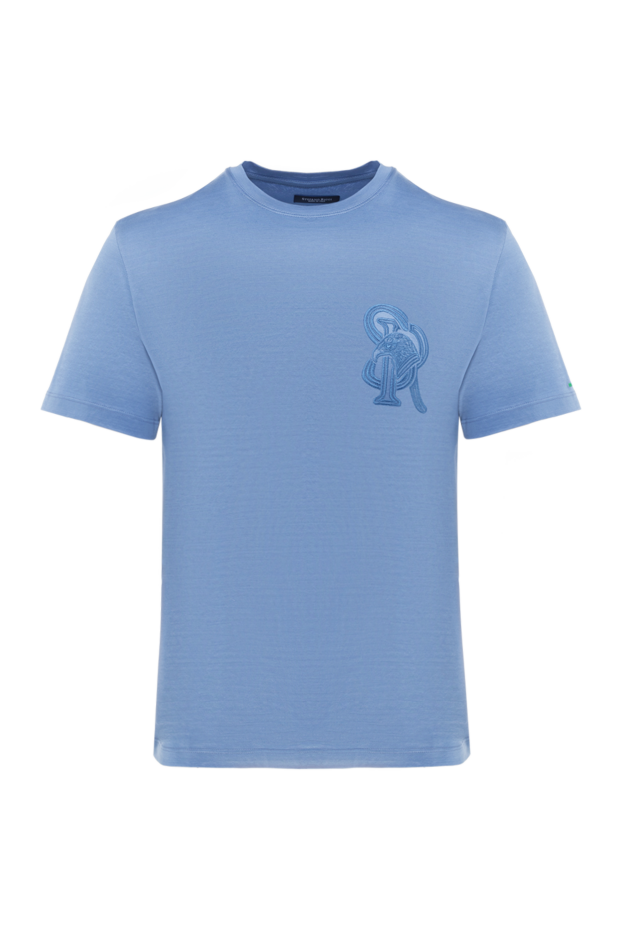 Stefano Ricci men's blue cotton t-shirt 176530 - photo 1
