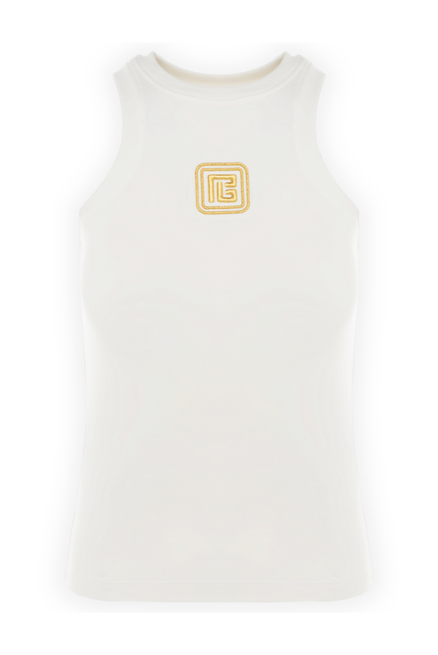 Balmain women's sleeveless tank top with logo embroidery on the chest
176593 - photo 1