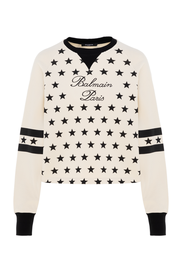 Long Sleeve Sweatshirt with Star Print and Logo - photo 1
