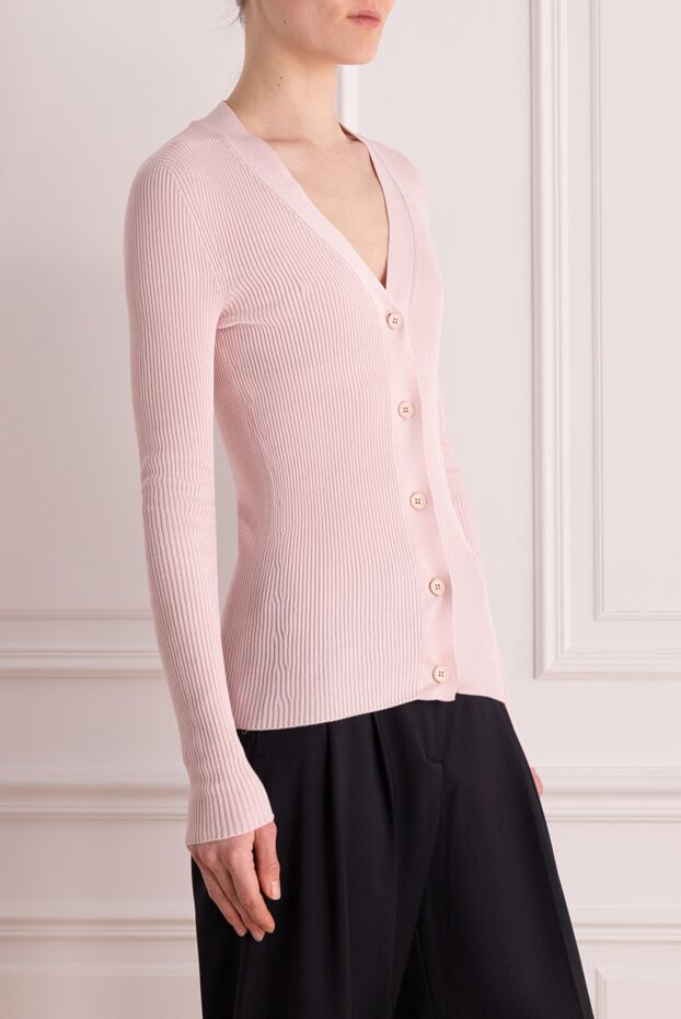 Fabiana Filippi қызғылт түсті әйелдерге арналған мақта кардиганы 176867 - фото 3