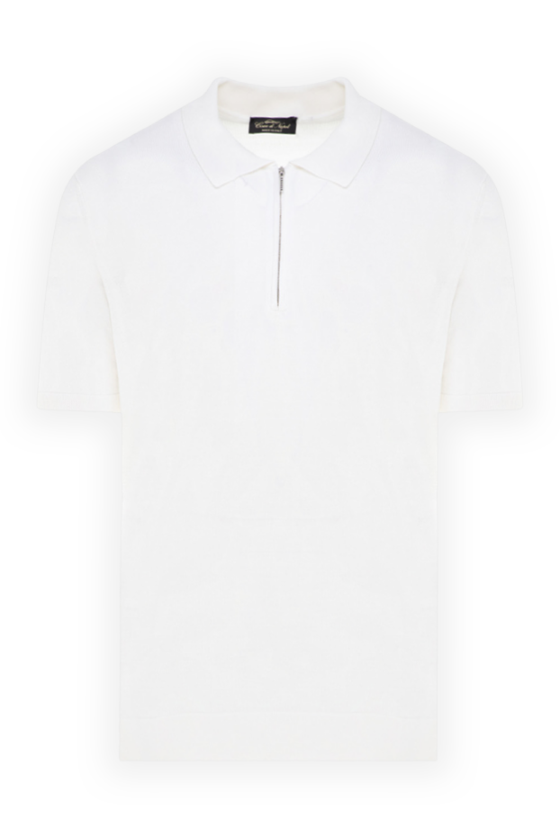 Cesare di Napoli men's summer silk polo shirt with a snow-white collar
176892 - photo 1
