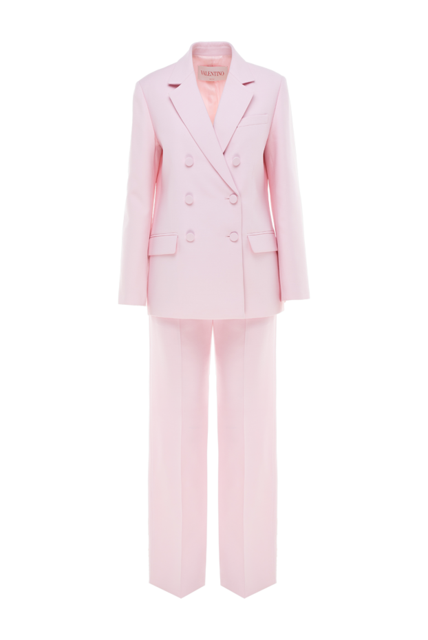 Valentino костюм с шерстяными штанами и шелка женский розовый 176969 - фото 1