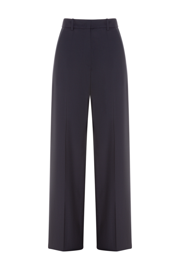 Valentino брюки из шерсти и мохера женские синие 176993 - фото 1
