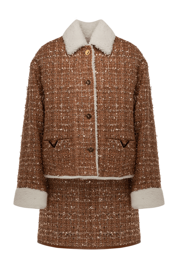 Valentino костюм с юбкой женский желтый с юбкой 176994 - фото 1
