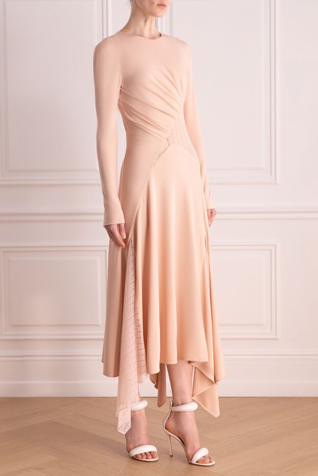 Givenchy платье из вискозы с асимметричным подолом и драпировкой на лифе
 177010 - фото 3