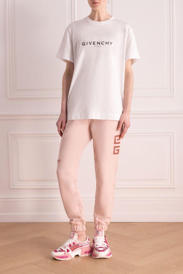 Givenchy әйелдерге арналған қызғылт мақтадан жасалған шалбар 177012 - фото 2