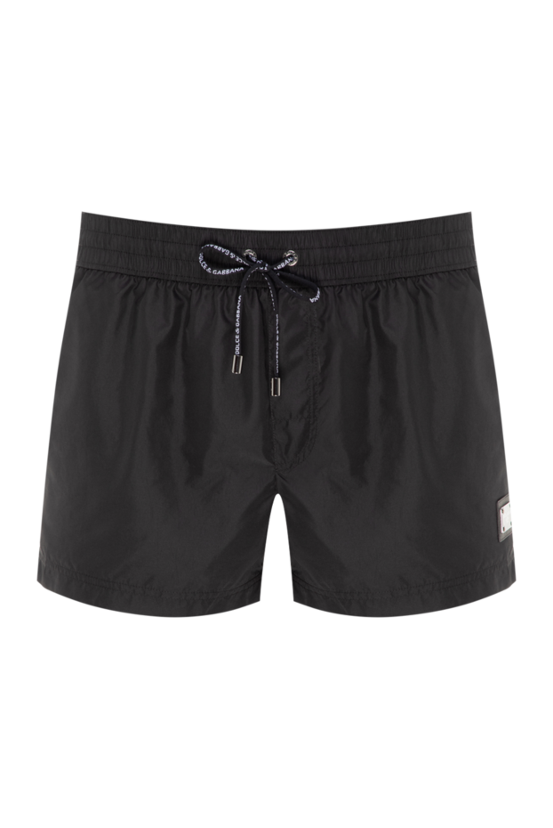 Dolce & Gabbana шорты пляжные из полиэстера черные мужские 177098 - фото 1