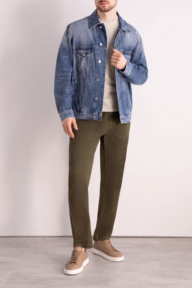 Dolce & Gabbana мужская синяя джинсовая куртка из хлопка 177111 - фото 3
