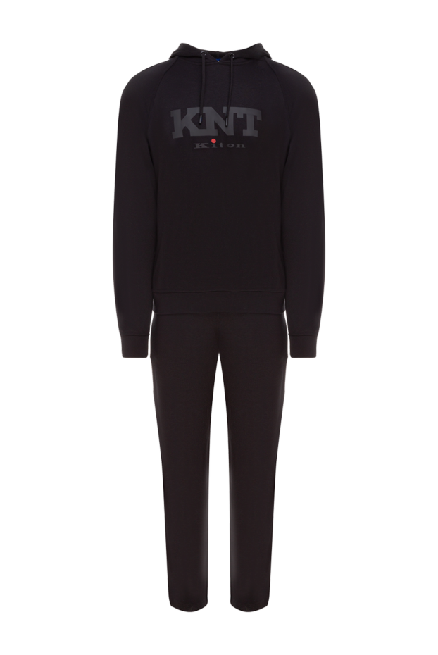 Kiton black viscose and elastane walking suit 177167 - photo 1