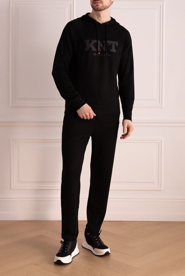 Kiton black viscose and elastane walking suit 177167 - photo 2