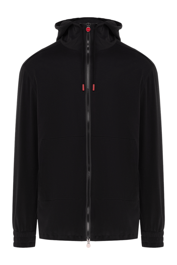 Black cotton hoodie with contrasting hardware
- photo 1