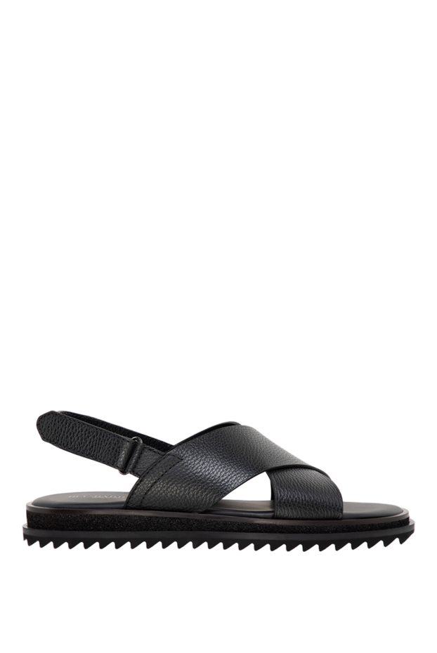 Barrett black leather sandals with a wide fit and a textured sole
177180 - photo 1