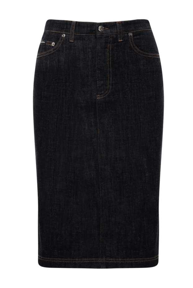 Dolce & Gabbana юбка джинсовая из хлопка и эластана женская синяя 177210 - фото 1