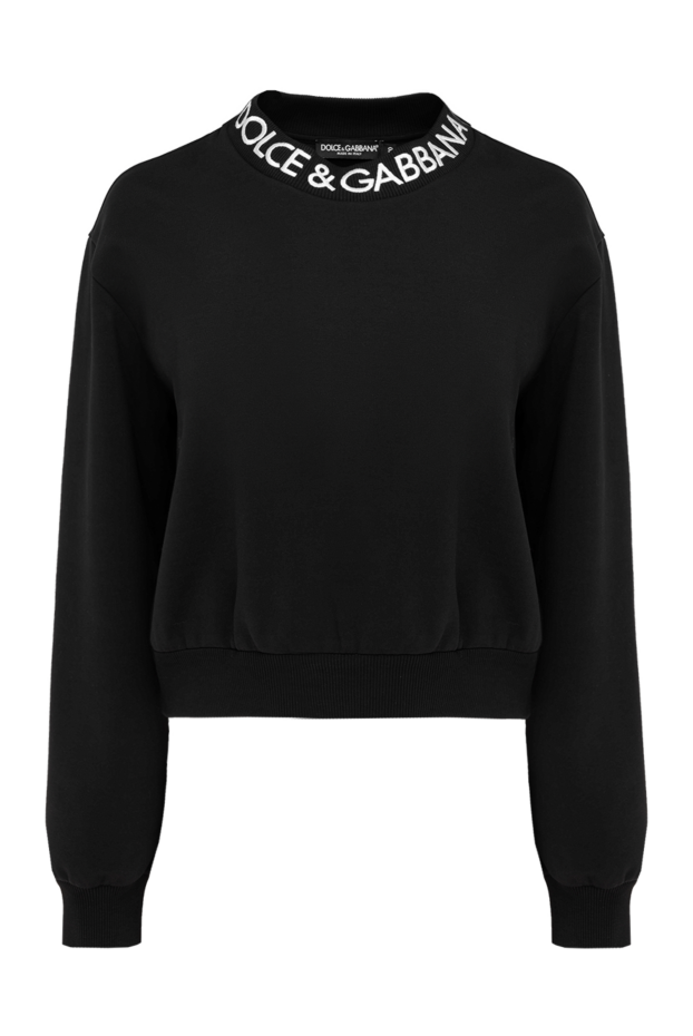 Dolce & Gabbana свитшот из хлопка и полиэстера женский черный
177219 - фото 1
