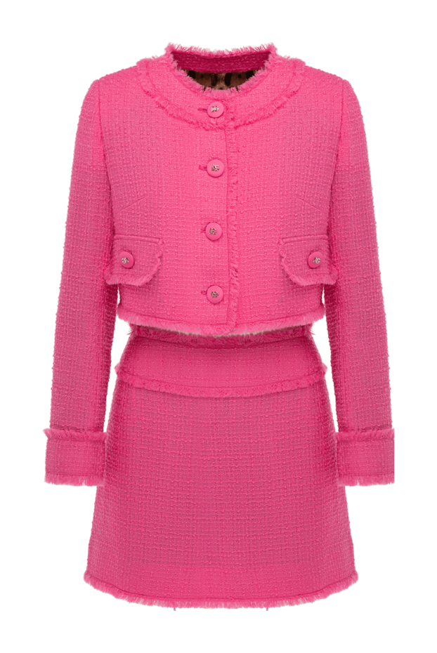 Dolce & Gabbana костюм с юбкой из шерсти и полиамида женский розовый костюм с юбкой 177228 - фото 1