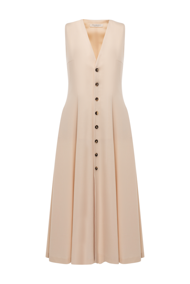 Philosophy di Lorenzo Serafini women's beige midi dress 177243 - photo 1