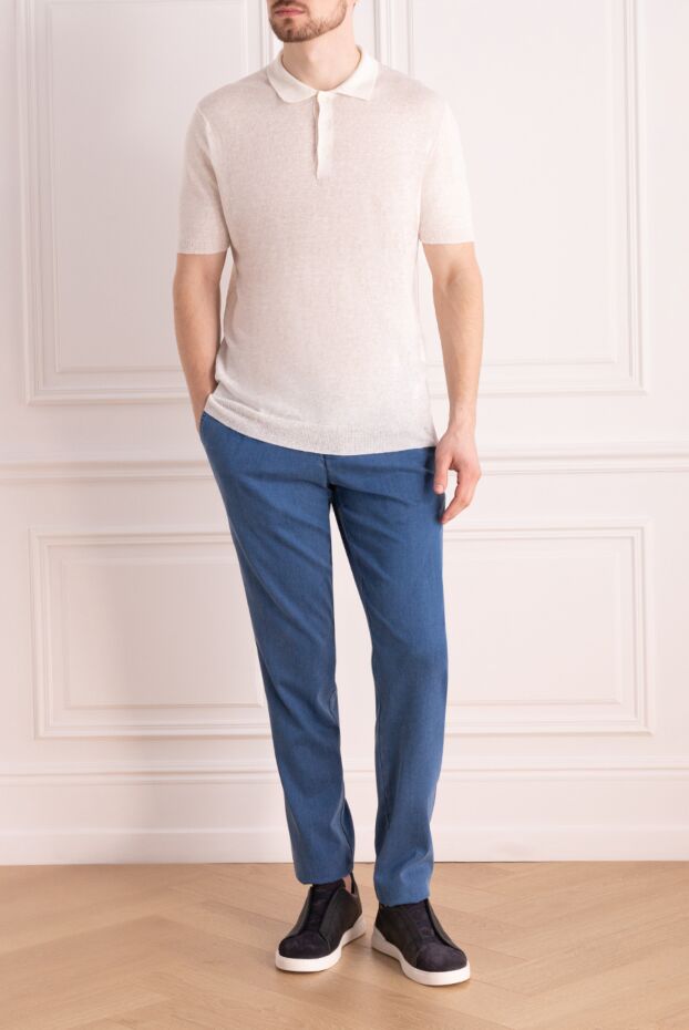 Scissor Scriptor men's light blue jeans with flap pockets and an elastic waistband

 177251 - photo 2