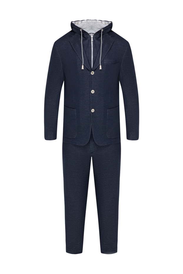 Eleventy men's walking suit made of cotton and cashmere blue 177505 - photo 1