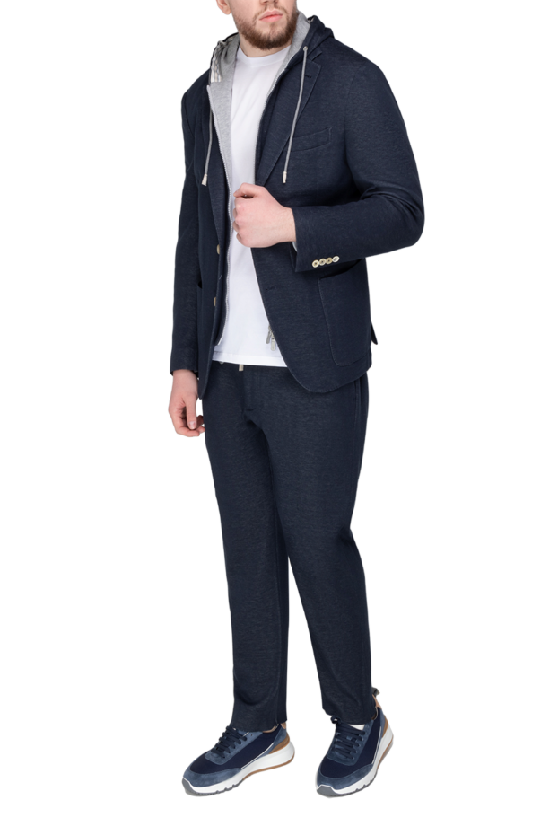 Eleventy men's walking suit made of cotton and cashmere blue 177505 - photo 2