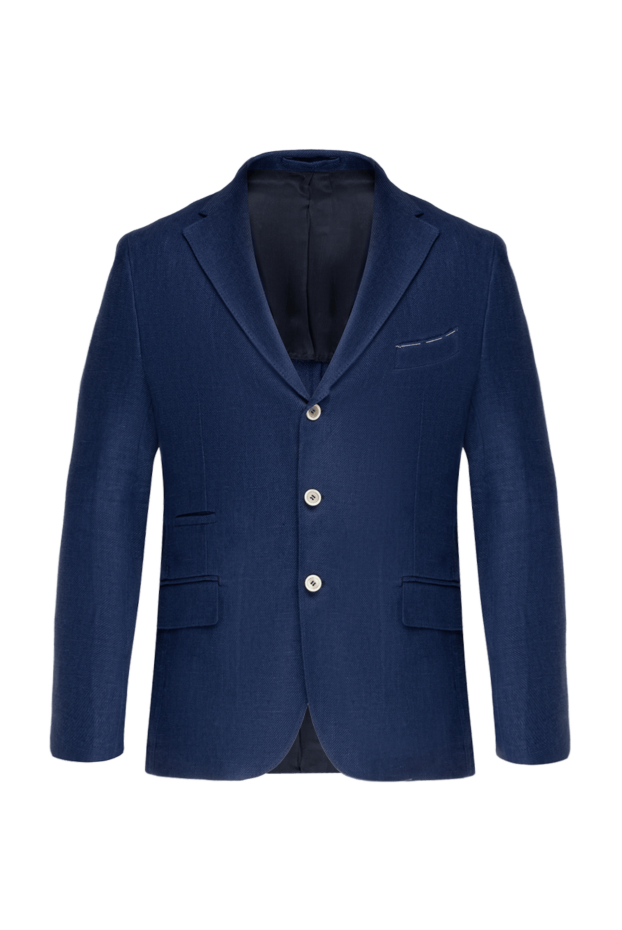 Eleventy linen jacket for men blue 177516 - photo 1
