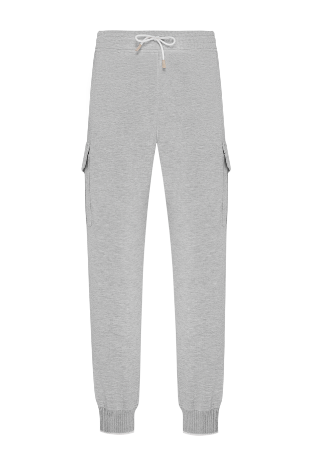 Eleventy men's gray knitted trousers with pockets on the legs 177534 - photo 1
