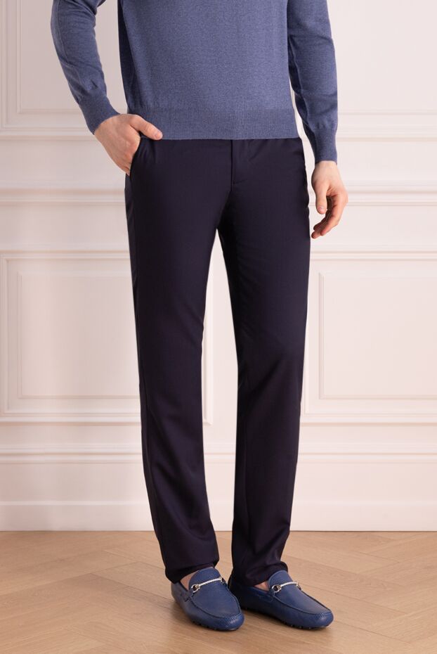 Cesare di Napoli purple trousers with drawstring made of suiting fabric with elastic waistband
 177581 - photo 3