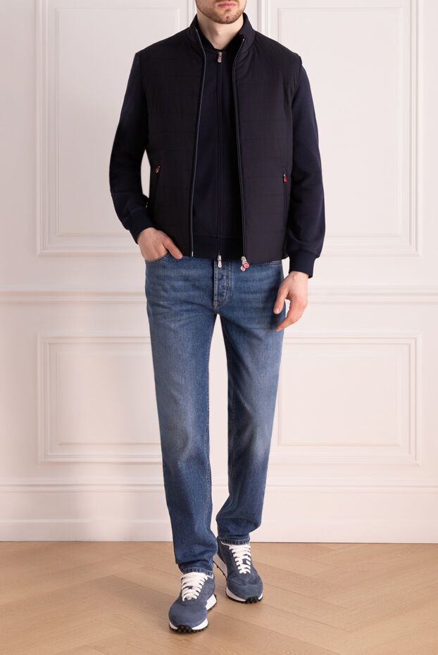 Kiton dark blue quilted vest with a zip and a stand-up collar
 177714 - photo 2