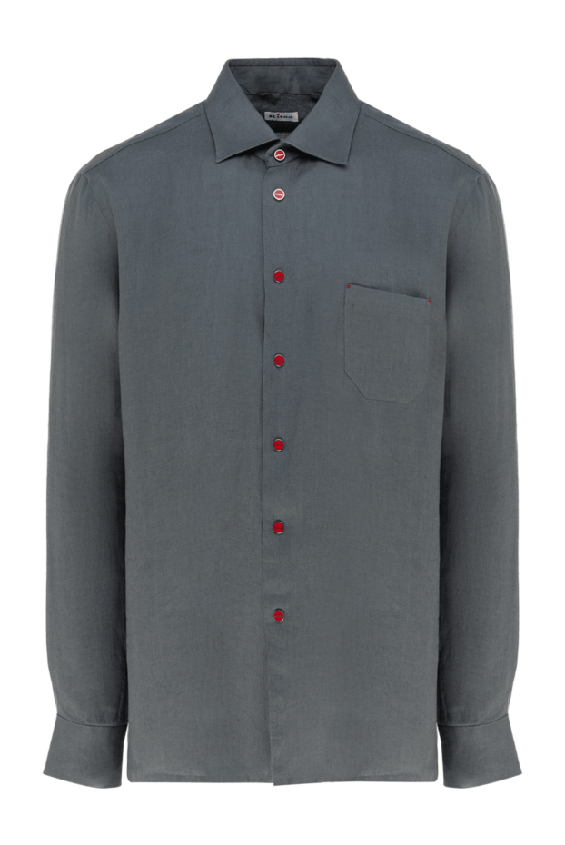 Kiton gray linen shirt for men 177716 - photo 1