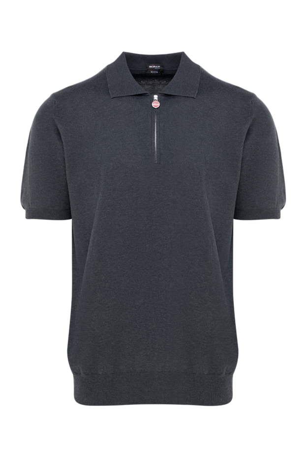 Kiton ерлерге арналған сұр мақтадан жасалған поло 177723 - фото 1