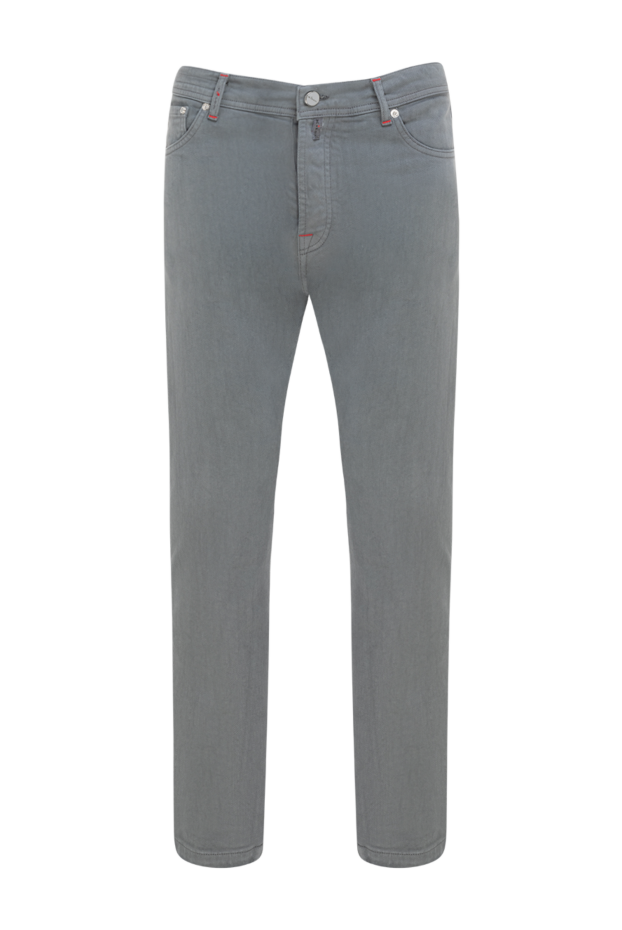 Kiton джинсы из хлопка и эластана серые мужские 177727 - фото 1