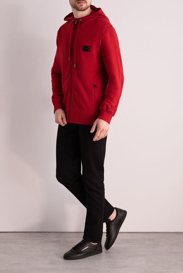 Dolce & Gabbana cotton hoodie for men red 177800 - photo 2