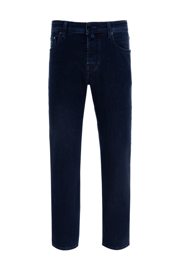 Jacob Cohen dark blue men's jeans with soft abrasions and a straight cut
177837 - photo 1