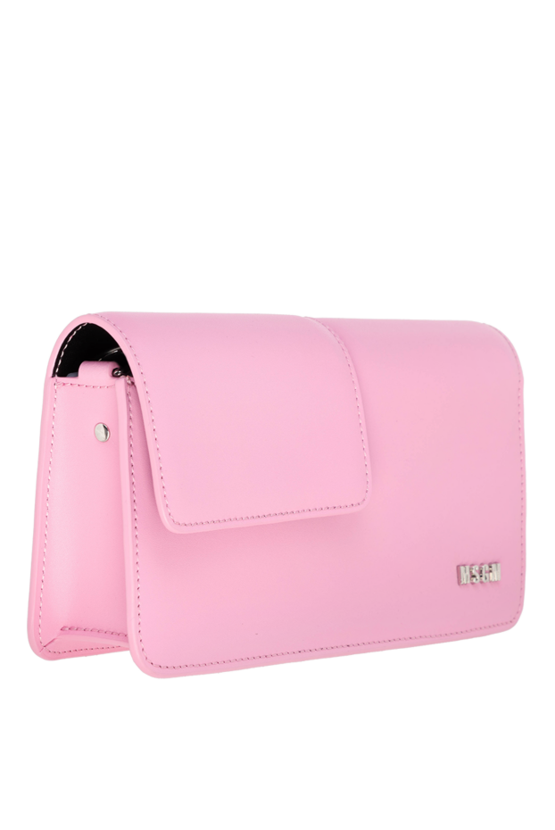 MSGM women's pink leather and polyurethane bag 177856 - photo 3