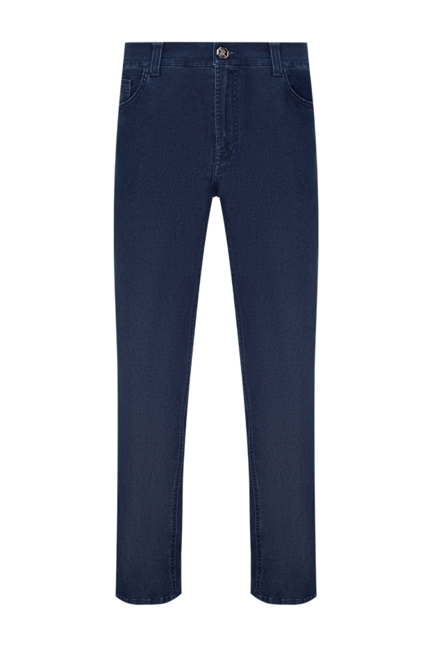 Stefano Ricci оюлы металл түймесі бар қою көк түсті тар джинсы 177890 - фото 1