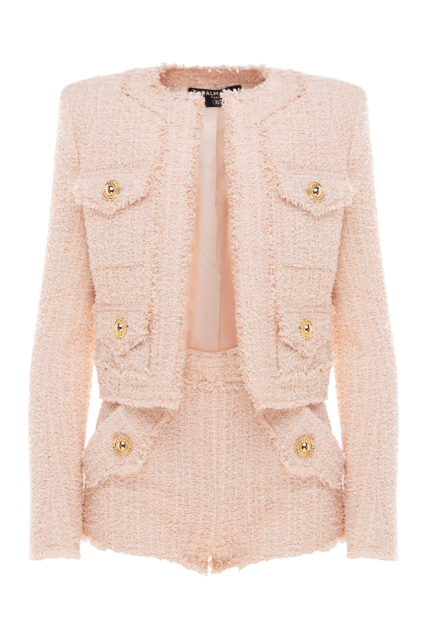 Balmain шорттары бар әйелдер қызғылт костюмі 177975 - фото 1