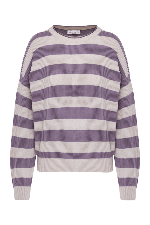 Brunello Cucinelli cotton jumper for women purple 177996 - photo 1