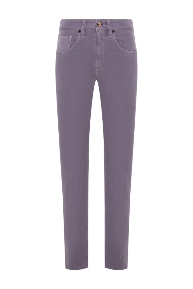 Brunello Cucinelli джинсы из хлопка и эластана фиолетовые женские 178015 - фото 1