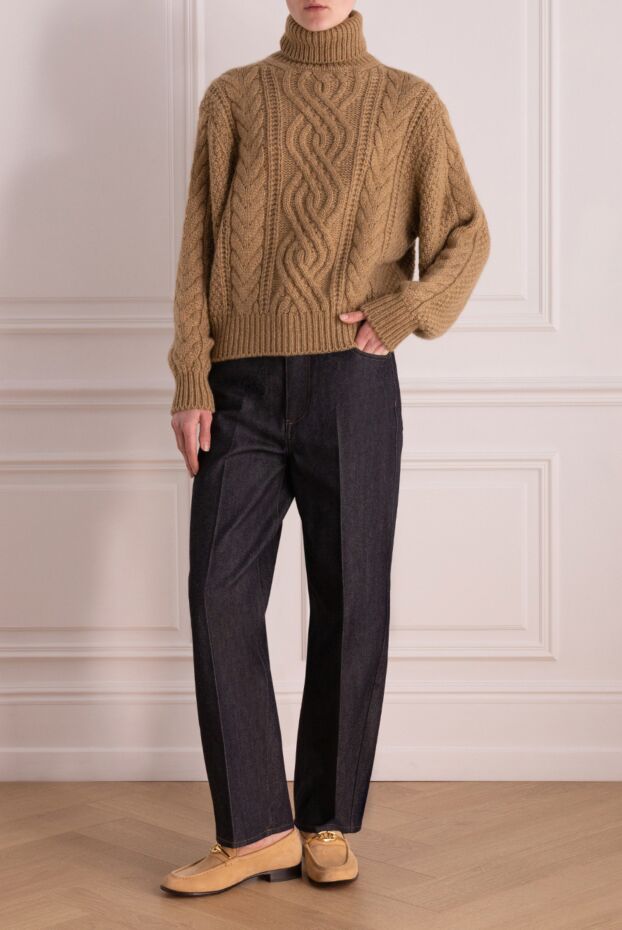Loro Piana cashmere and mohair sweater for women beige 178059 - photo 3
