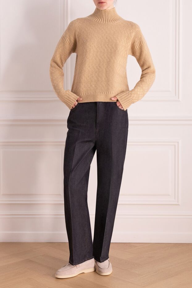 Loro Piana cashmere jumper for women beige 178060 - photo 3