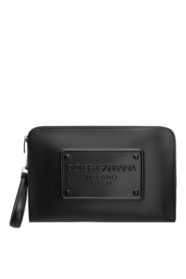 Dolce & Gabbana ерлерге арналған қара бұзау терісінен жасалған папка 178076 - фото 1