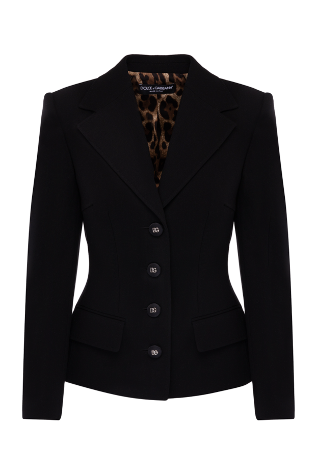 Dolce & Gabbana жакет из шерсти и эластана женский черный 178082 - фото 1