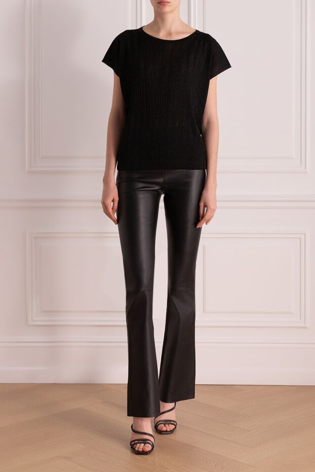 Max&Moi stylish black leather flared trousers
178154 - photo 2