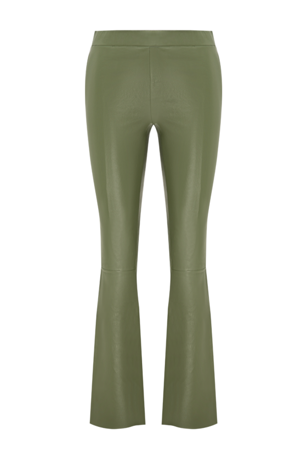 Max&Moi pants made of genuine leather for women green 178155 - photo 1
