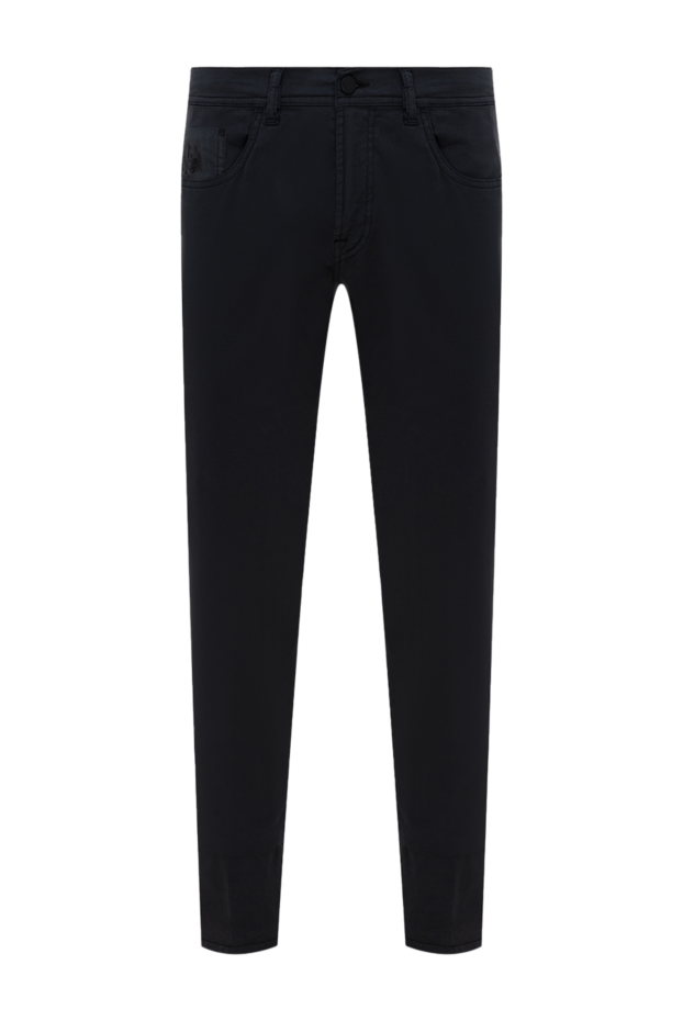 Scissor Scriptor jeans made of cotton and elastane and crocodile leather men's black 178222 - photo 1