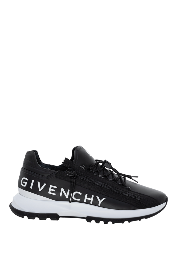 Givenchy кроссовки кожаные черные с текстильными вставками и логотипом
178226 - фото 1
