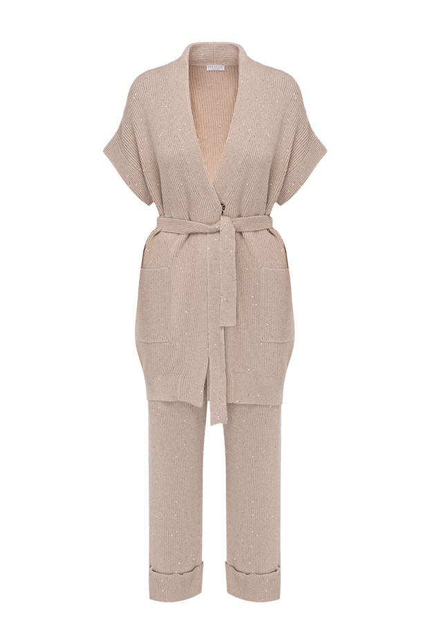 Brunello Cucinelli костюм из вязаного трикотажа в рубчик с карманами
178230 - фото 1