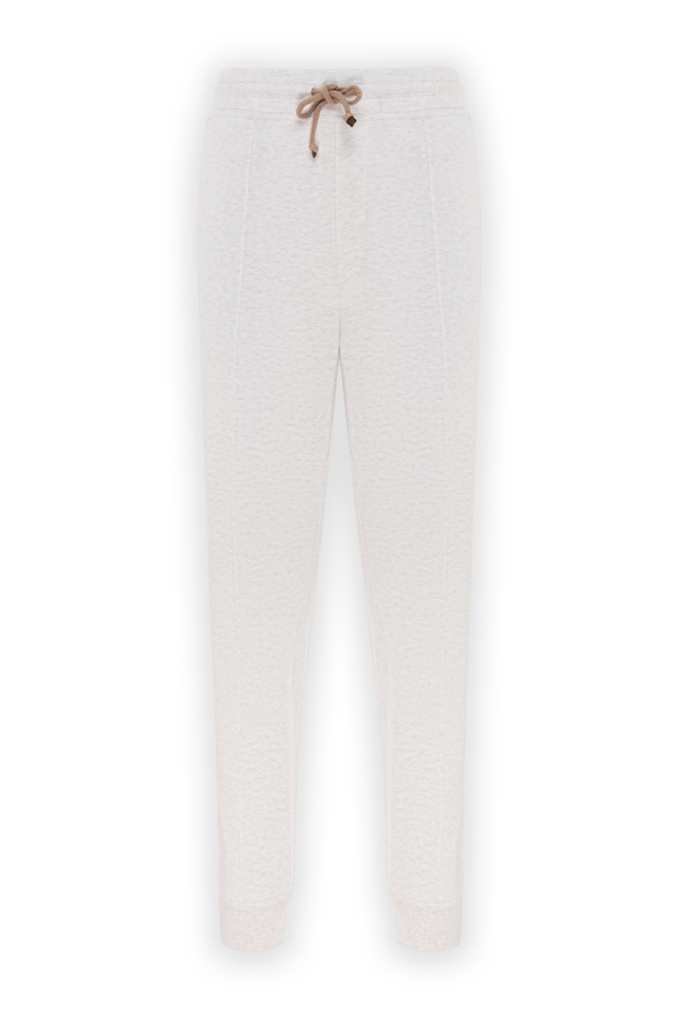 Brunello Cucinelli light cotton joggers with a drawstring waistband 178236 - photo 1