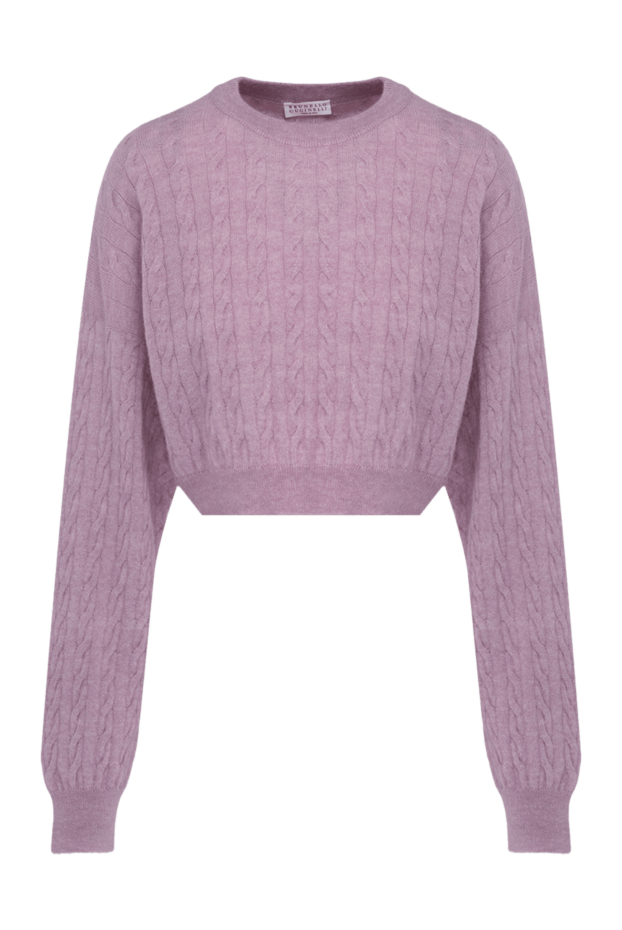 Brunello Cucinelli cotton and alpaca sweater for women pink 178239 - photo 1